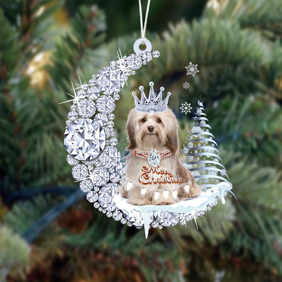 Havanese Diamond Moon Merry Christmas Ornament Christmas Gifts