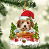Havanese In The Chimney Hanging Ornament Dog Christmas Ornament