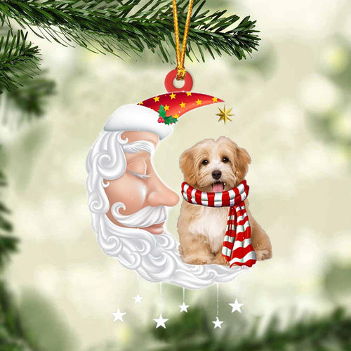 Havanese With Santa Christmas Ornament Dog Christmas Ornament