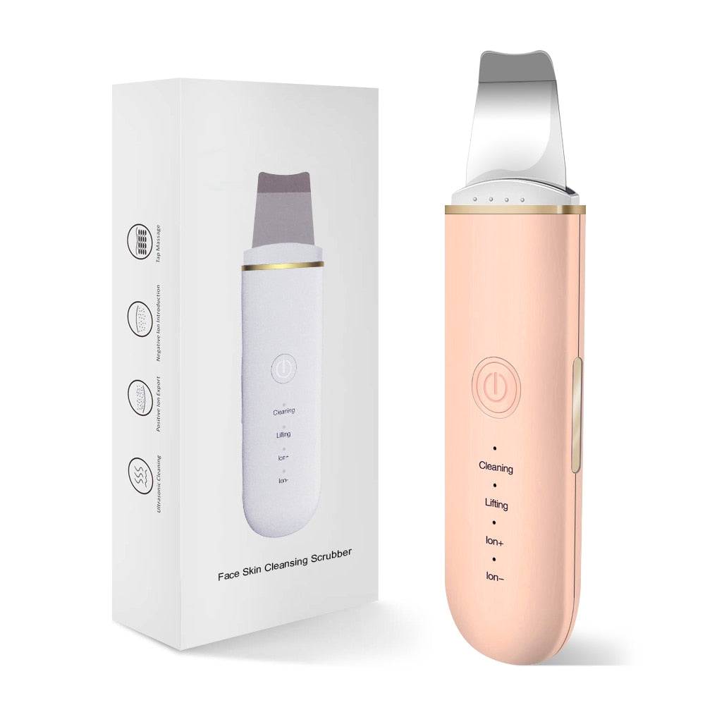Ultrasonic Skin Scrubber Deep Face Cleaning Machine Peeling Shovel Facial Pore Cleaner Face Skin Scrubber