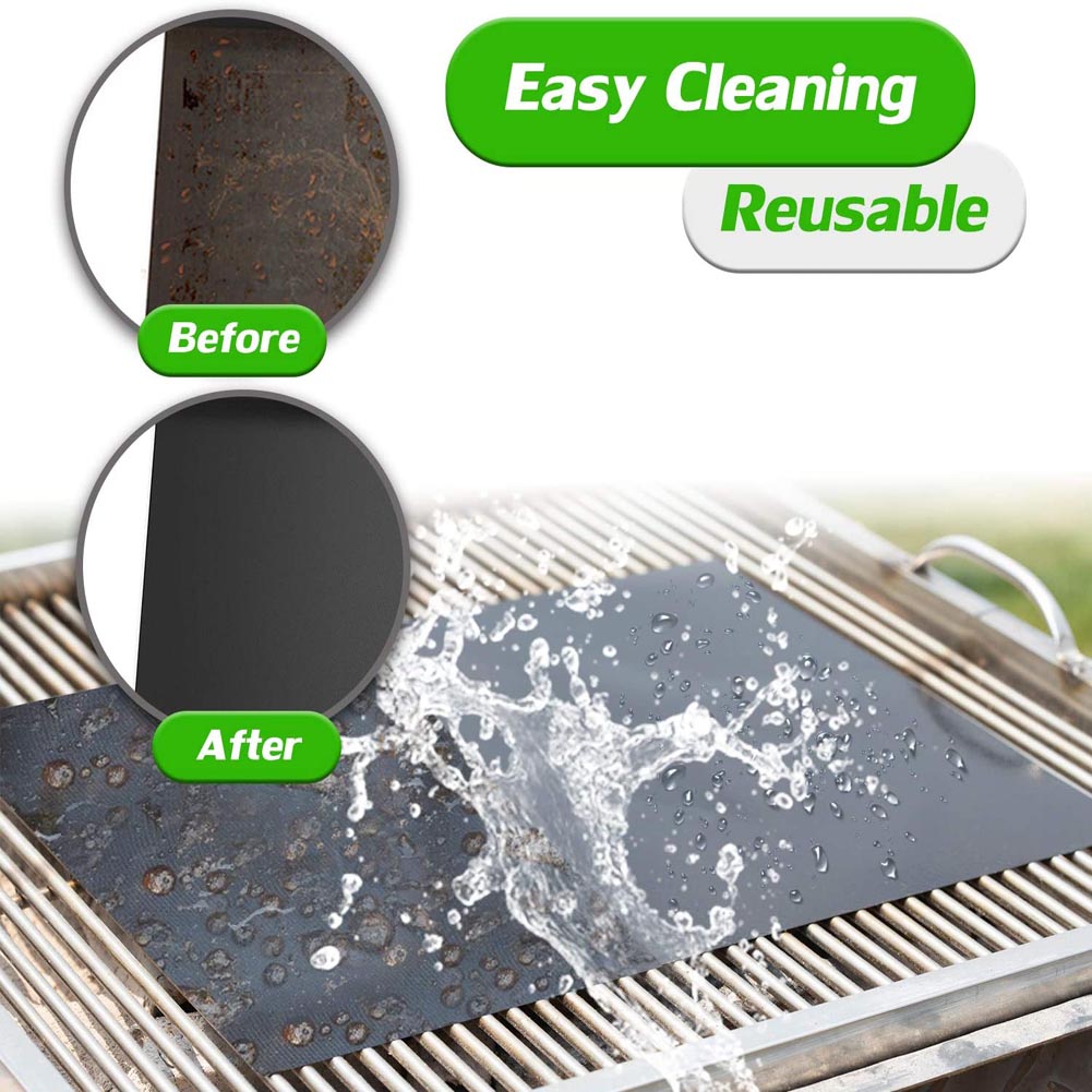 BBQ Grill Mat Barbecue Outdoor Baking Non-stick Pad Reusable Cooking Plate 40 * 33cm Effortless Cooking and Cleaning