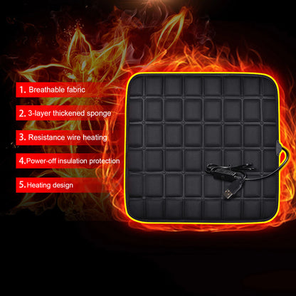 Heated Seat Cushion Seat Pad Heated Bleacher Cushion Portable Heating Pad For Car, Office Chair