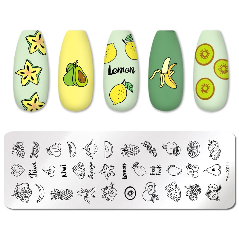 Nail Art Template 12 * 6cm Nail Art Templates Stamping Plate Design Flower Animal Glass Temperature Lace Stamp Templates Plates Image