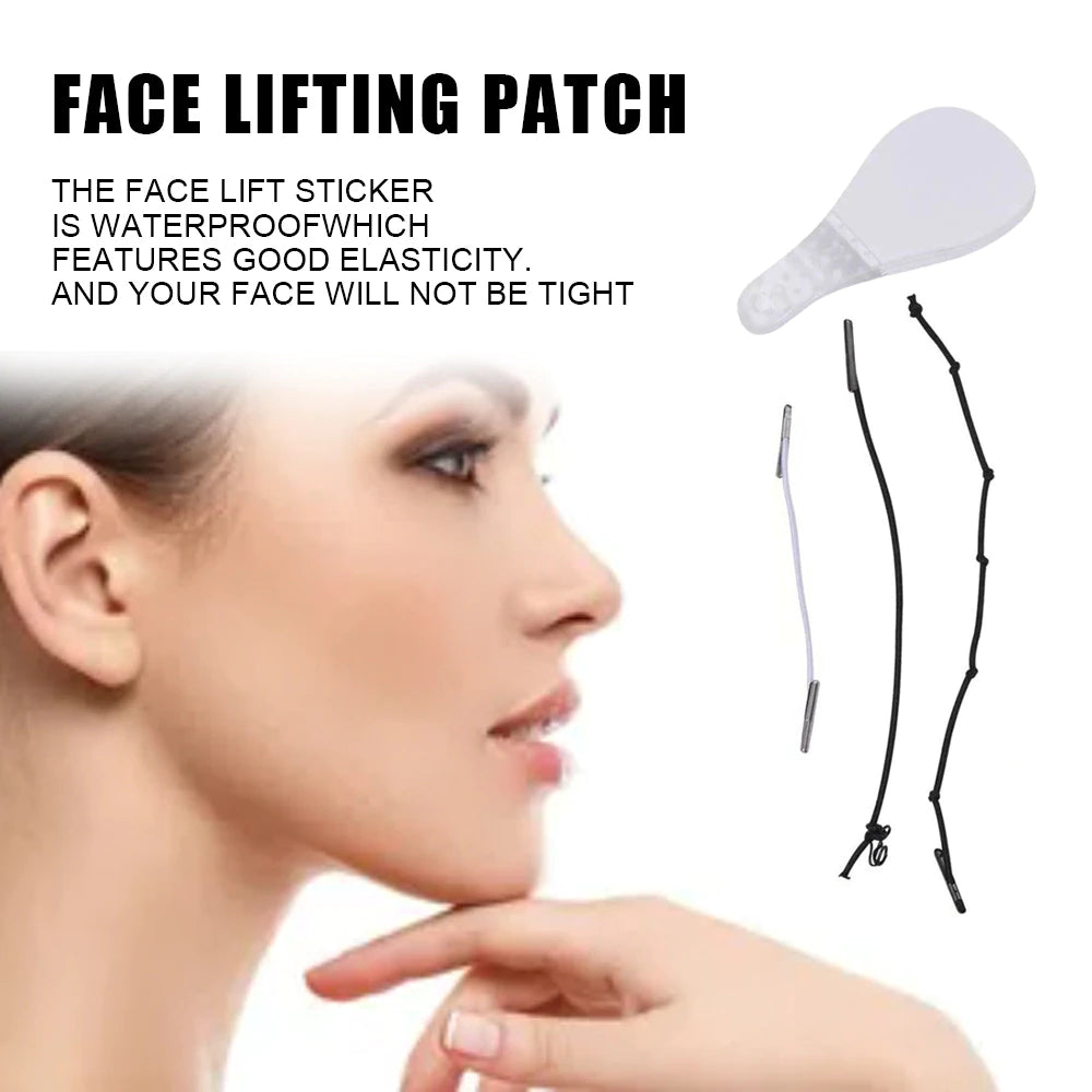 40-Piece Invisible V-Line Face Lift Tapes with Lifting Ropes for Women