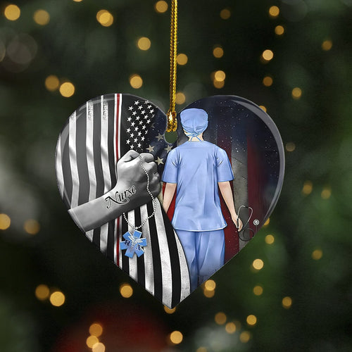 Nurse In My Heart - Heart Ornament Car Ornament