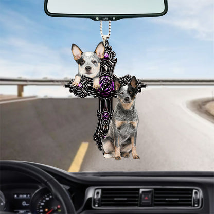 Heeler Pray For God Car Hanging Ornament Dog Pray For God Ornament Godmerch