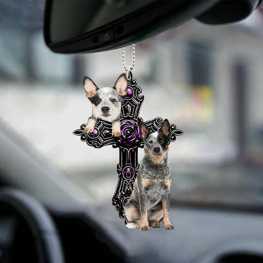 Heeler Pray For God Car Hanging Ornament Dog Pray For God Ornament Godmerch