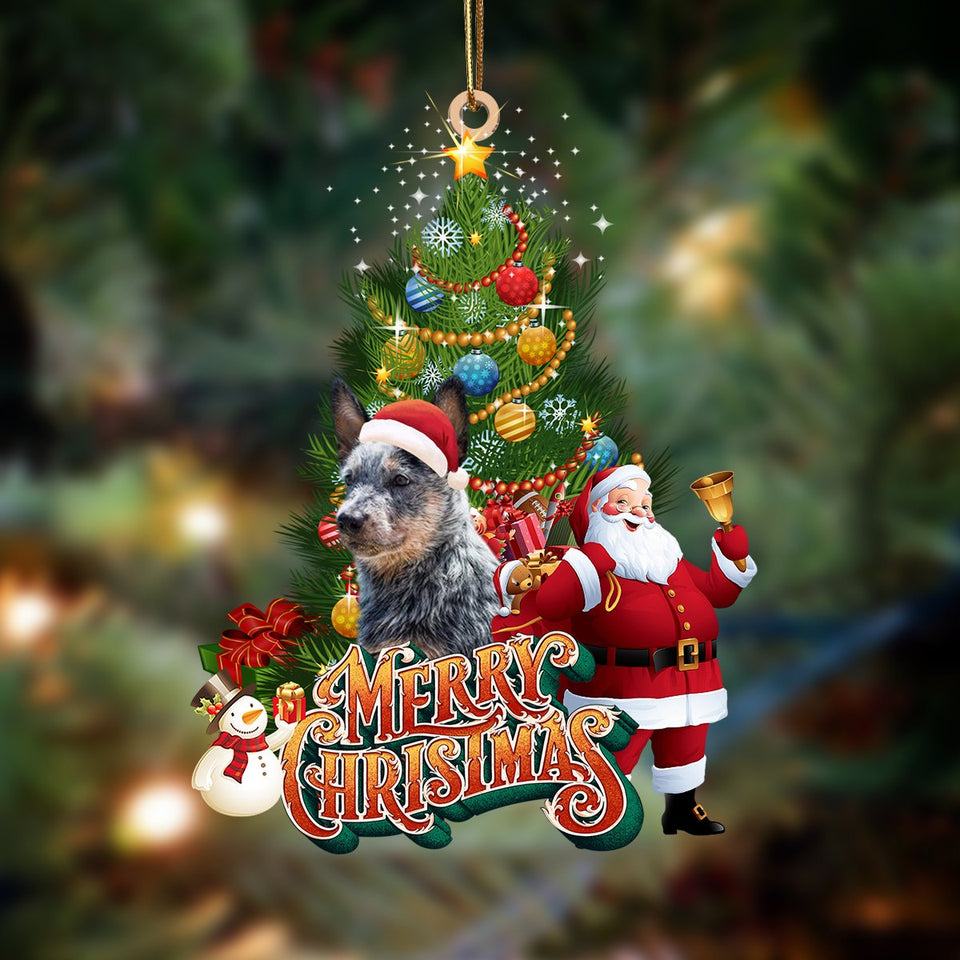 Godmerch- Ornament- Heeler-Christmas Tree&Dog Hanging Ornament, Happy Christmas Ornament, Car Ornament