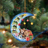 Ornament- Heeler1-Sleep On The Moon Christmas Two Sided Ornament, Happy Christmas Ornament, Car Ornament