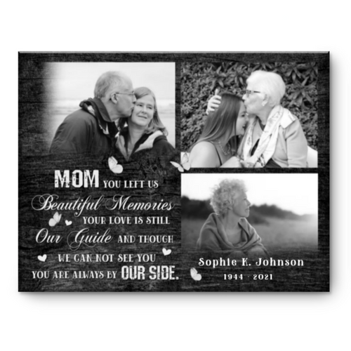 Loss Of Mom Gift, Mother Memorial Canvas, Remembrance Gift For Loss Of Mom