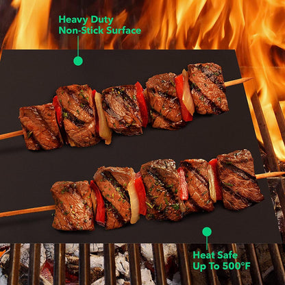 BBQ Grill Mat Barbecue Outdoor Baking Non-stick Pad Reusable Cooking Plate 40 * 33cm Effortless Cooking and Cleaning