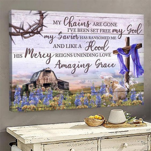 His Mercy Reigns Unending Love Jesus - Matte Canvas