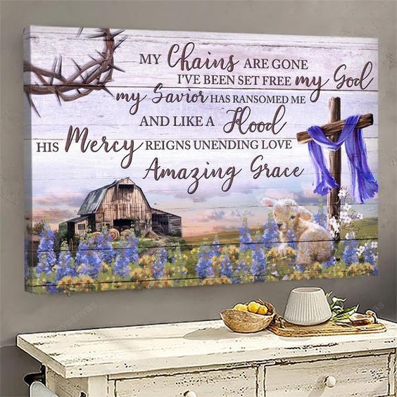 His Mercy Reigns Unending Love Jesus - Matte Canvas
