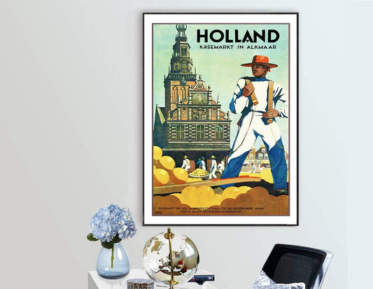 Holland Kasemarkt Vintage Travel Canvas And Poster, Wall Decor Visual Art