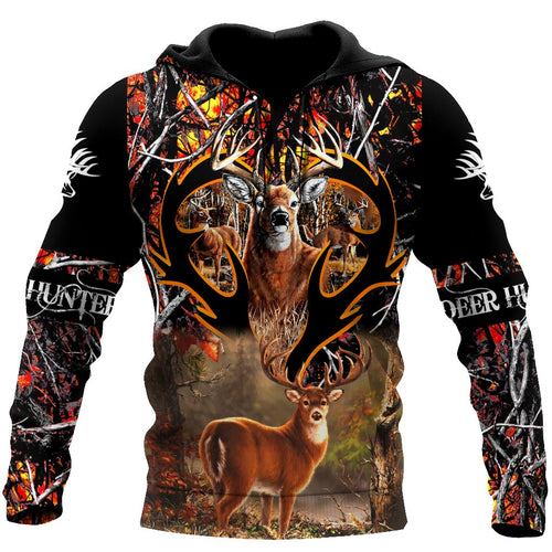Hunting Gifts Deer Hunting Gifts Amazing Deer Hunting All Over Printed US Unisex Size Hoodie