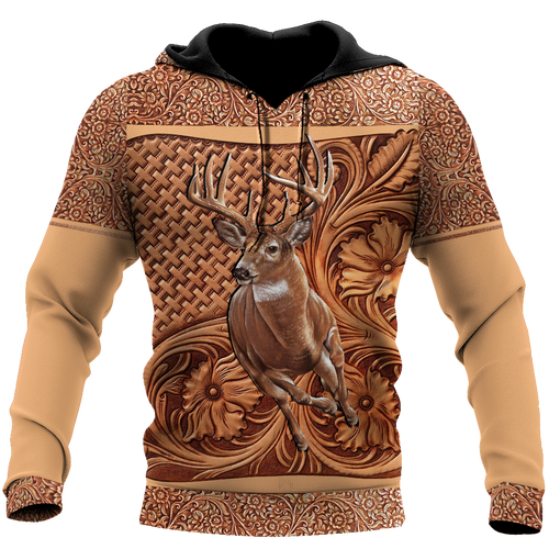 Hunting Gifts Deer Hunting Gifts Deer Hunting All Over Printed US Unisex Size Hoodie