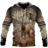 Hunting Gifts Deer Hunting Gifts Deer Hunting All Over Printed US Unisex Size Hoodie