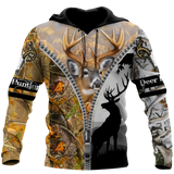Hunting Gifts Deer Hunting Gifts Deer Hunting All Over Printed US Unisex Size Hoodie