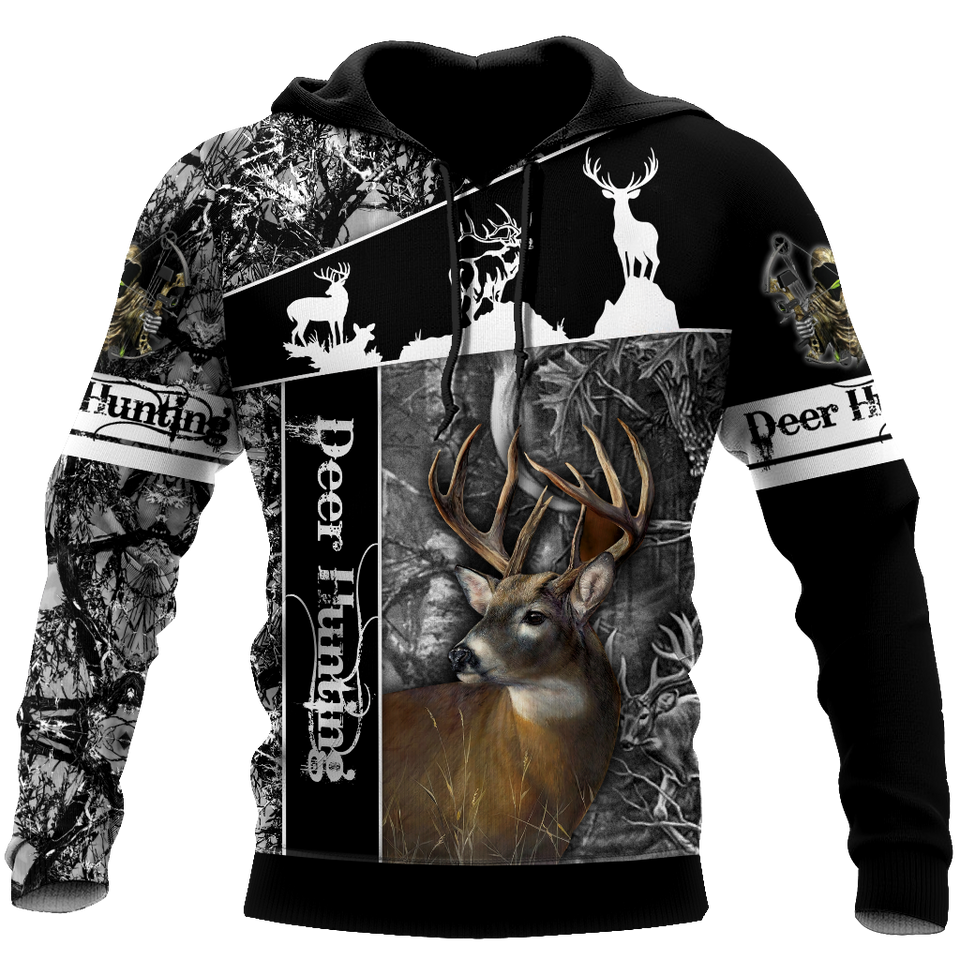 Hunting Gifts Deer Hunting Gifts Huntaholic - Deer Hunting All Over Printed US Unisex Size Hoodie