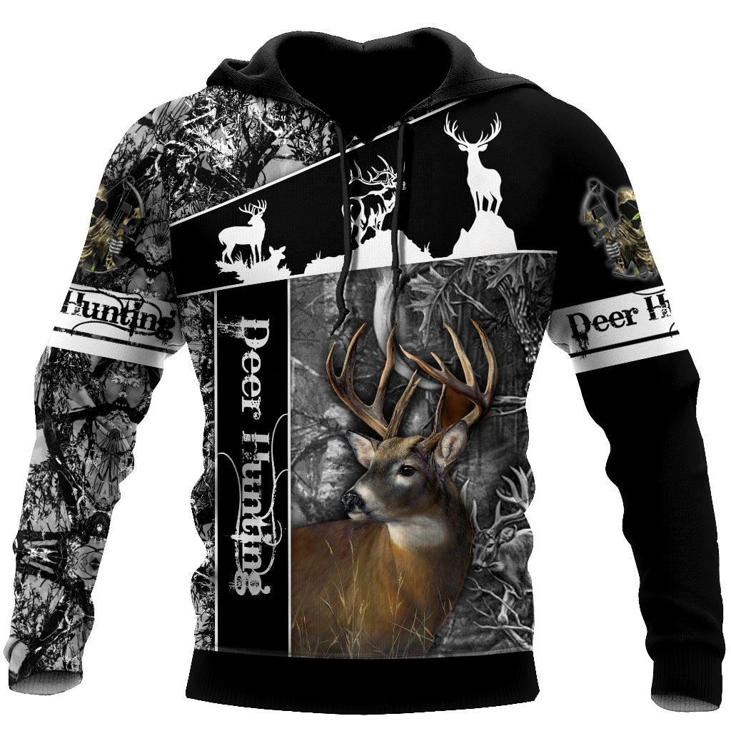 Hunting Gifts Deer Hunting Gifts Huntaholic - Deer Hunting All Over Printed US Unisex Size Hoodie