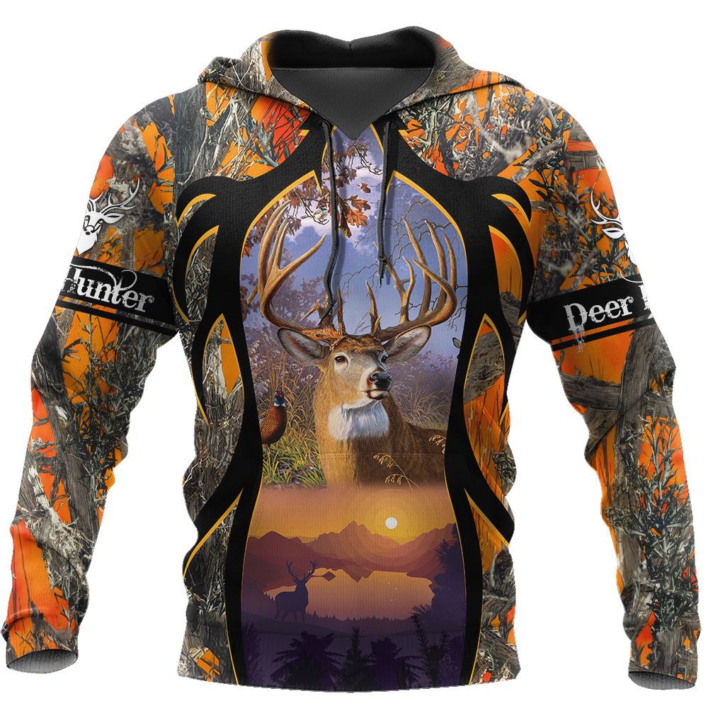 Hunting Gifts Deer Hunting Gifts Camo Deer Hunting US Unisex Size Hoodie