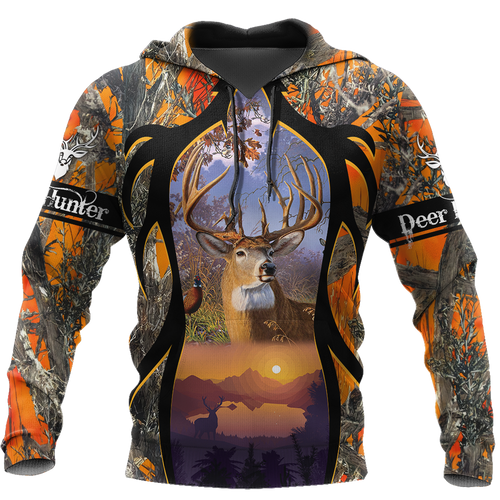 Hunting Gifts Deer Hunting Gifts Camo Deer Hunting US Unisex Size Hoodie