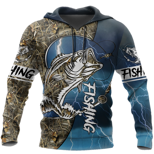 Fishing Gifts HC Bass Fishing Sport US Unisex Size Hoodie