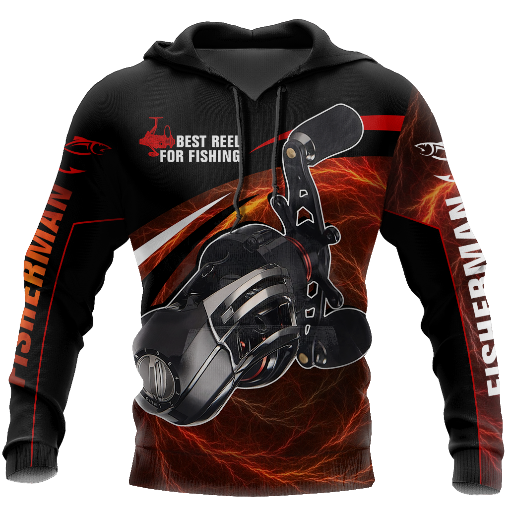Fishing Gifts Best Spinning Reels For Bass Fishing All Over Printed US Unisex Size Hoodie