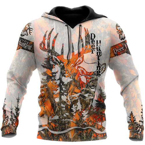 Hunting Gifts Deer Hunting Gifts All Over Printed Deer Hunting US Unisex Size Hoodie