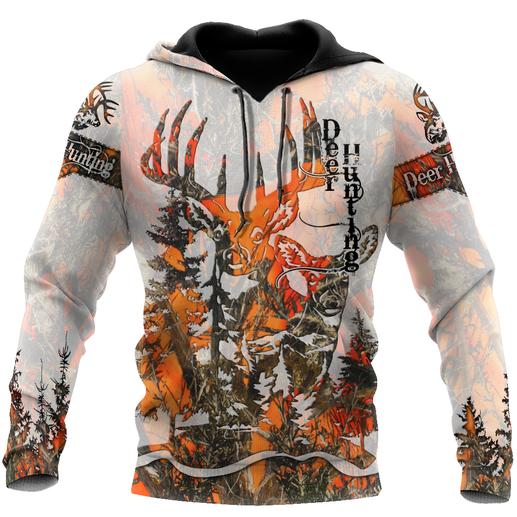 Hunting Gifts Deer Hunting Gifts All Over Printed Deer Hunting US Unisex Size Hoodie