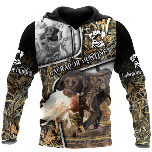 Hunting Gifts Deer Hunting Gifts Labrador Hunting All Over Printed US Unisex Size Hoodie