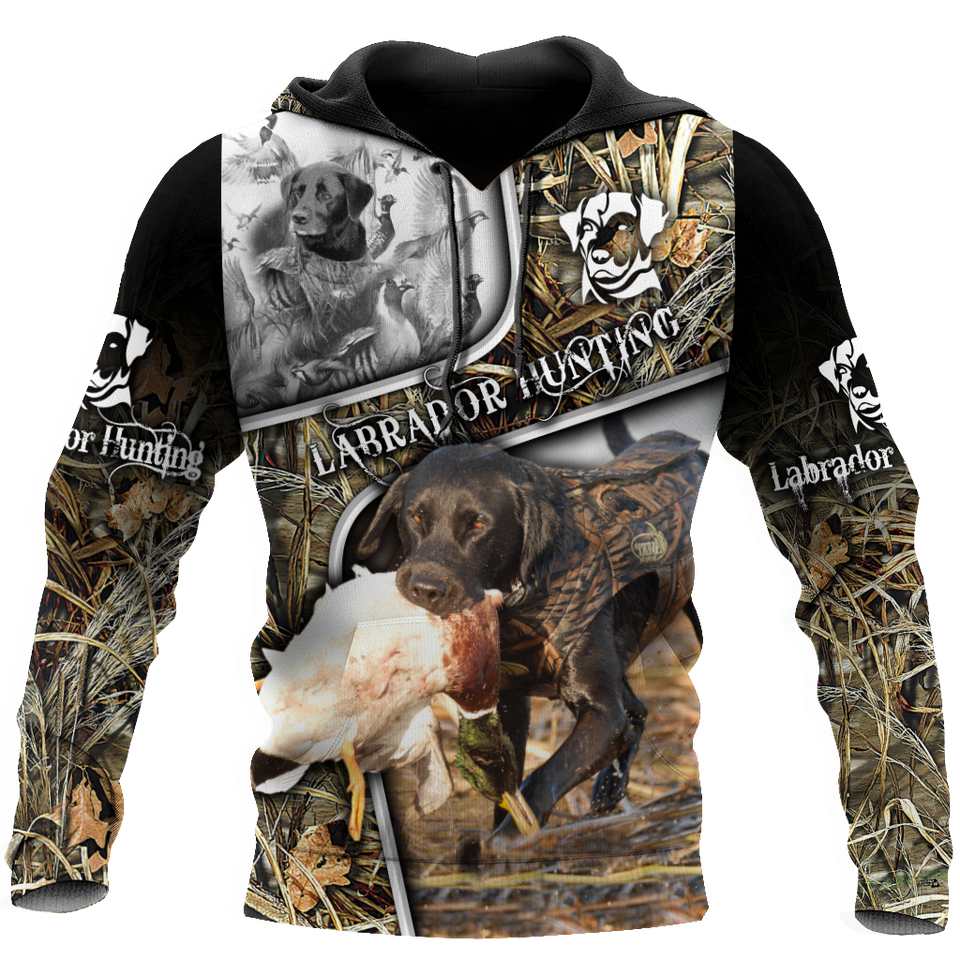 Hunting Gifts Deer Hunting Gifts Labrador Hunting All Over Printed US Unisex Size Hoodie