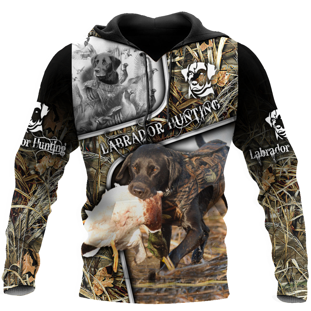 Hunting Gifts Deer Hunting Gifts Labrador Hunting All Over Printed US Unisex Size Hoodie