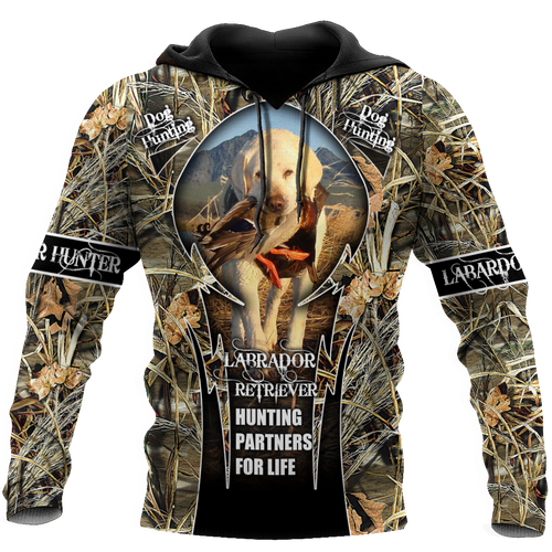 Hunting Gifts Deer Hunting Gifts Labrador Hunting All Over Printed US Unisex Size Hoodie