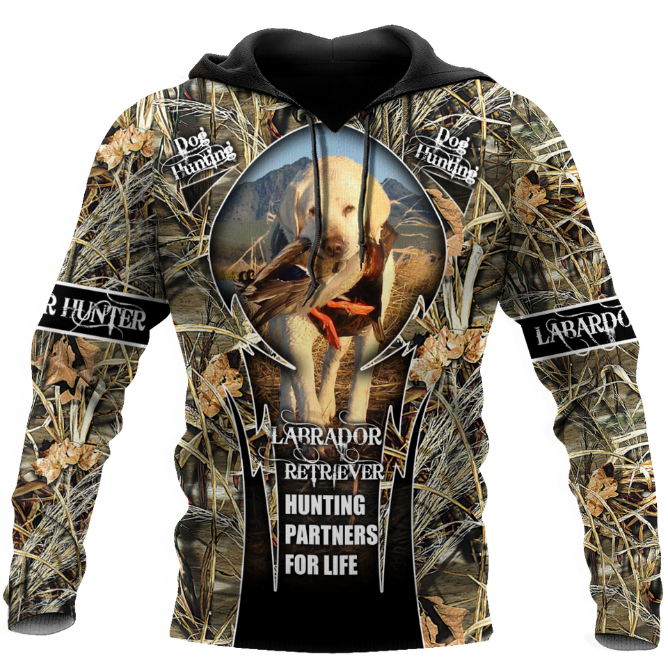 Hunting Gifts Deer Hunting Gifts Labrador Hunting All Over Printed US Unisex Size Hoodie