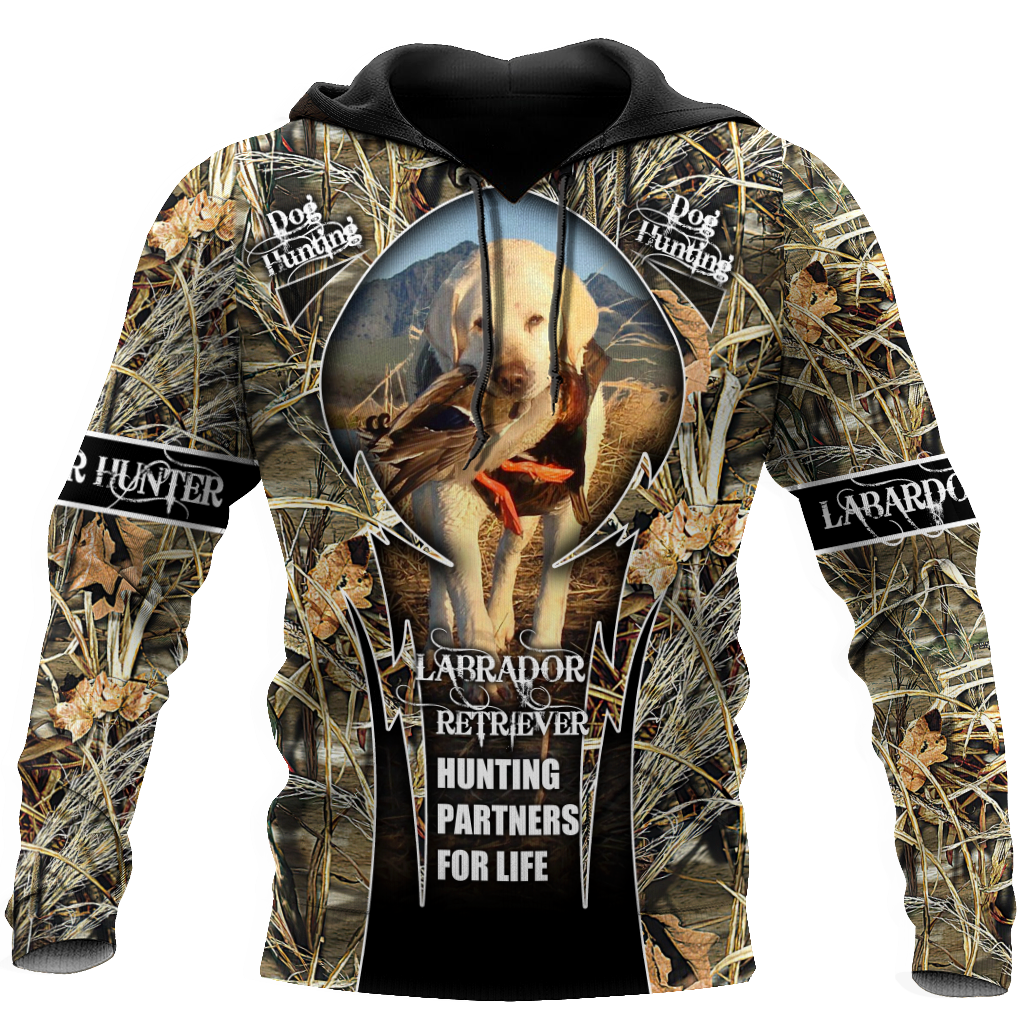 Hunting Gifts Deer Hunting Gifts Labrador Hunting All Over Printed US Unisex Size Hoodie