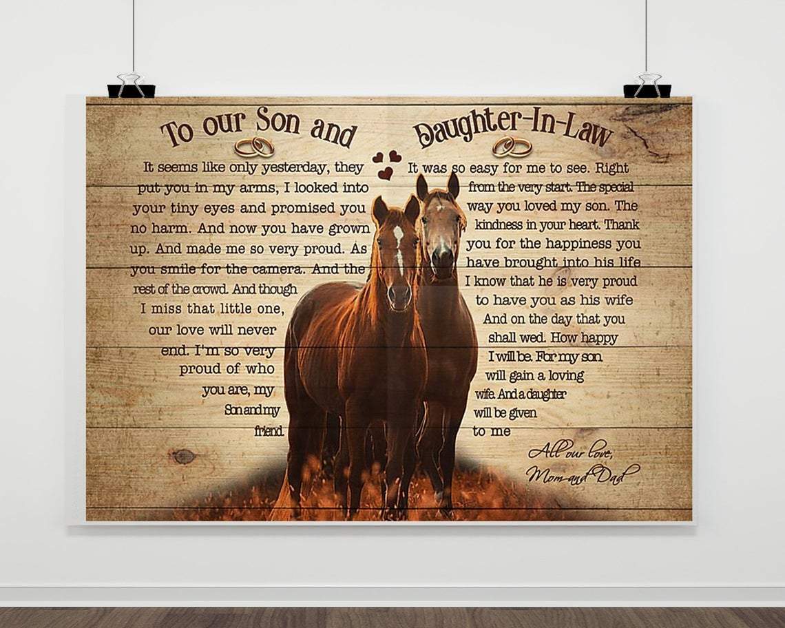 Horse Canvas And Poster, Canvas Wall Art, Wall Decor Visual Art, Gift Father's Day, Gift Dad And Mom