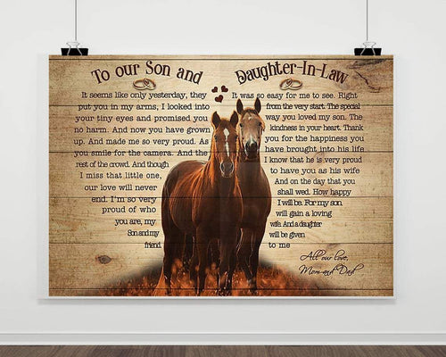Horse Canvas And Poster, Canvas Wall Art, Wall Decor Visual Art, Gift Father's Day, Gift Dad And Mom