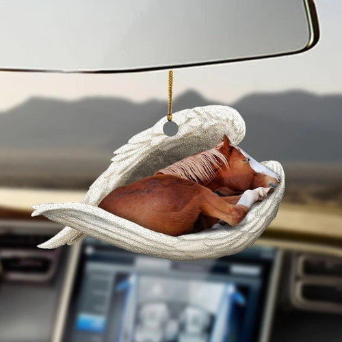 Horse Sleeping Angel Horse Lovers Ornament Horse Car Haning Ornaments