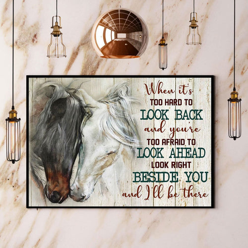 Horses Look Ahead Look Right Beside You And I’Ll Be There Canvas And Poster, Wall Decor Visual Art