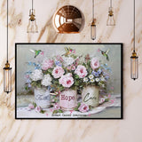 Hummingbird Cure Faith Hope Cure Breast Cancer Awareness Canvas And Poster, Wall Decor Visual Art