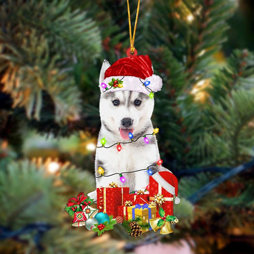 Godmerch- Ornament- Husky 2-Dog Be Christmas Tree Hanging Ornament, Happy Christmas Ornament, Car Ornament