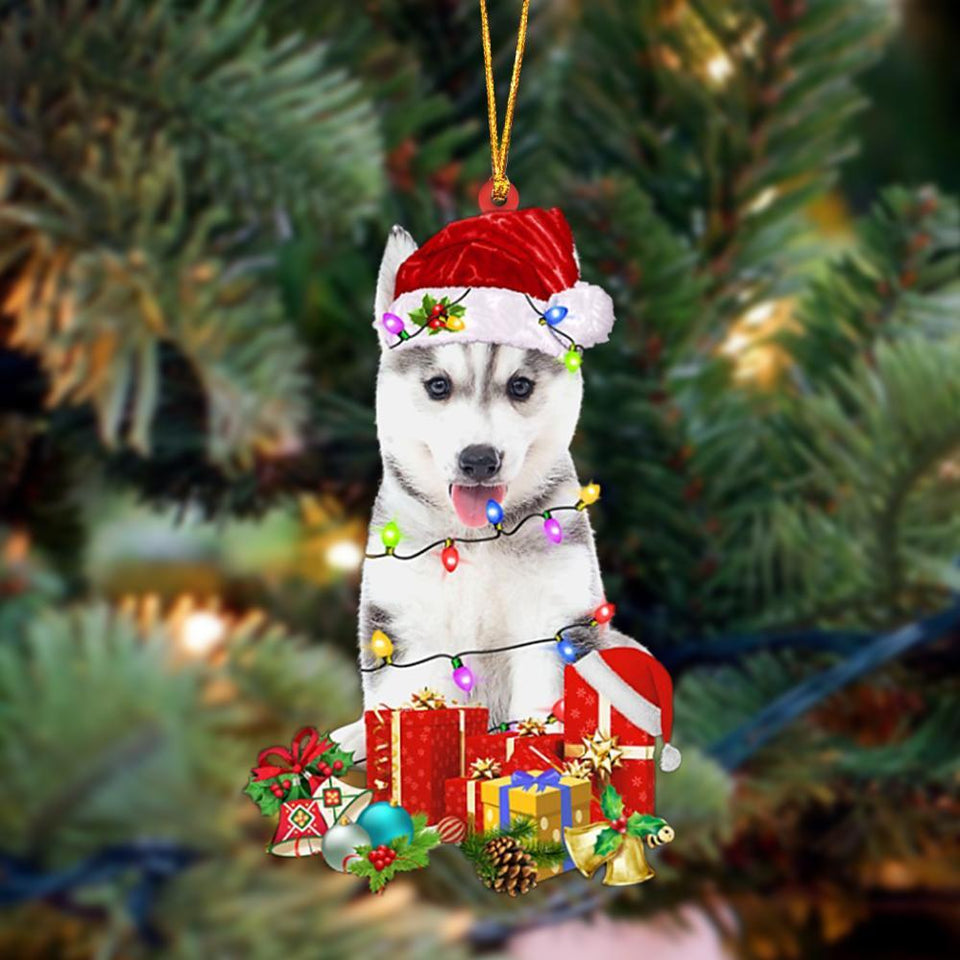 Husky 2-Dog Be Christmas Tree Hanging Ornament