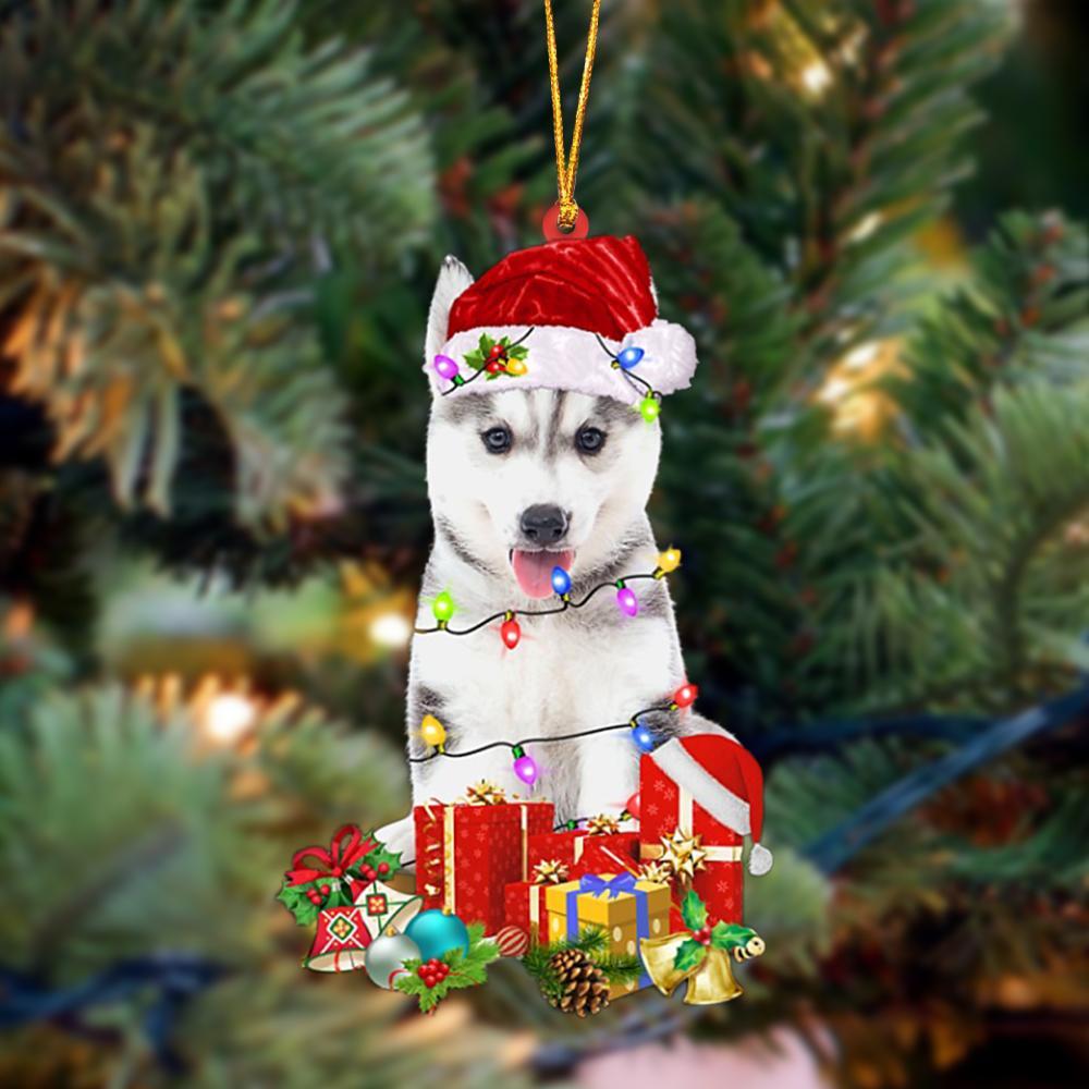 Husky 2-Dog Be Christmas Tree Hanging Ornament