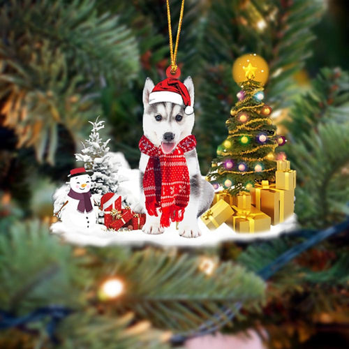 Godmerch- Ornament- Husky Christmas Ornament Dog Ornament, Car Ornament, Christmas Ornament