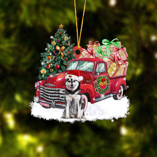 Godmerch- Ornament- Husky Christmas Hanging Ornament Dog Ornament, Car Ornament, Christmas Ornament