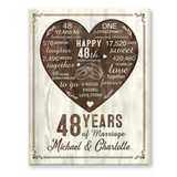 48th Year Anniversary Gift, 48th Wedding Anniversary Gift For Husband, 48 Year Anniversary Gift For Wife