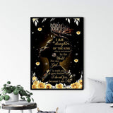 I Am The Daughter Of The King Poster, Black Princess Canvas And Poster, Canvas Painting, Wall Decor Visual Art