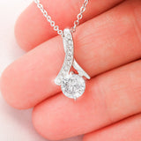 To My Bonus Daughter Necklace I didn't give you the gift for life life gave me the gift of you Alluring Beauty Necklace