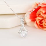 To My Bonus Daughter Necklace I didn't give you the gift for life life gave me the gift of you Alluring Beauty Necklace